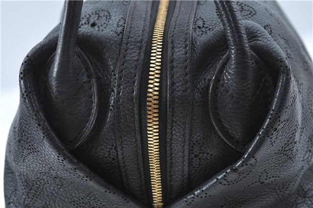 Auth Louis Vuitton Mahina Galatea PM Shoulder Tote Bag Black M93814 LV J0935