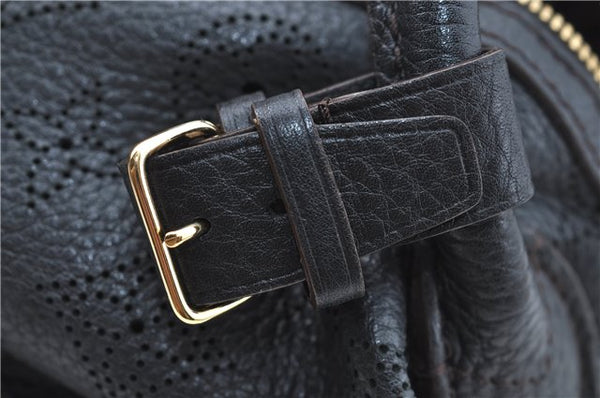 Auth Louis Vuitton Mahina Galatea PM Shoulder Tote Bag Black M93814 LV J0935