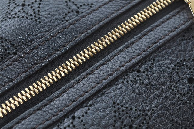 Auth Louis Vuitton Mahina Galatea PM Shoulder Tote Bag Black M93814 LV J0935