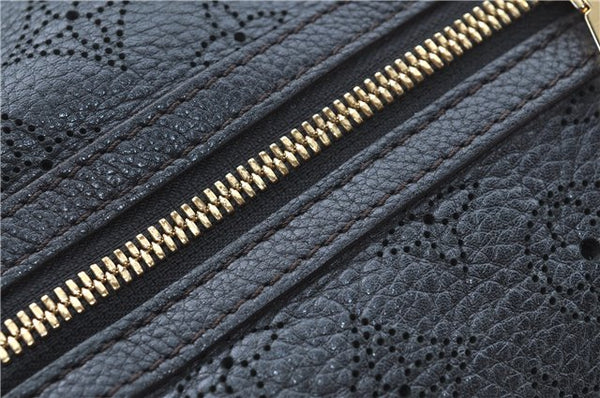 Auth Louis Vuitton Mahina Galatea PM Shoulder Tote Bag Black M93814 LV J0935