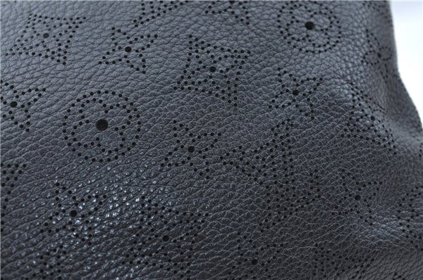 Auth Louis Vuitton Mahina Galatea PM Shoulder Tote Bag Black M93814 LV J0935