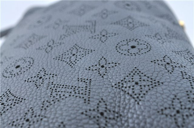 Auth Louis Vuitton Mahina Galatea PM Shoulder Tote Bag Black M93814 LV J0935