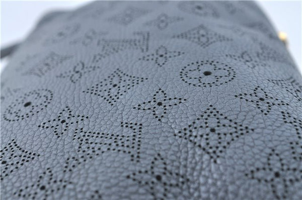 Auth Louis Vuitton Mahina Galatea PM Shoulder Tote Bag Black M93814 LV J0935