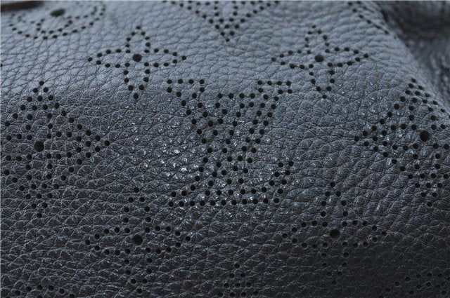 Auth Louis Vuitton Mahina Galatea PM Shoulder Tote Bag Black M93814 LV J0935