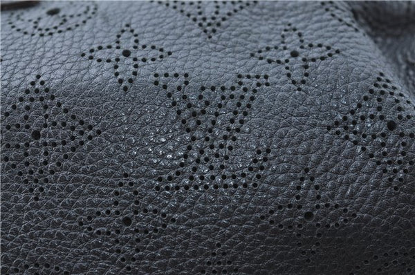 Auth Louis Vuitton Mahina Galatea PM Shoulder Tote Bag Black M93814 LV J0935