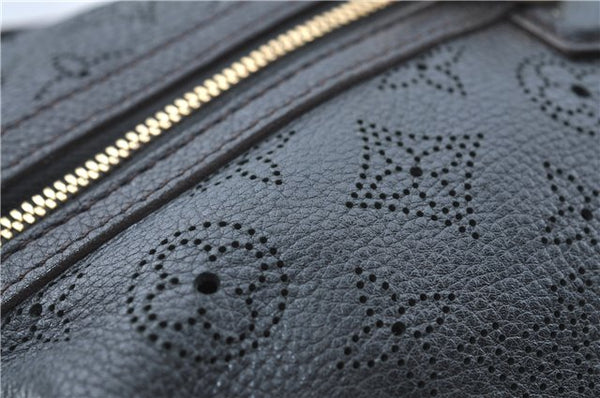 Auth Louis Vuitton Mahina Galatea PM Shoulder Tote Bag Black M93814 LV J0935