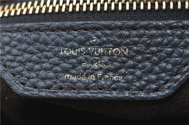 Auth Louis Vuitton Mahina Galatea PM Shoulder Tote Bag Black M93814 LV J0935