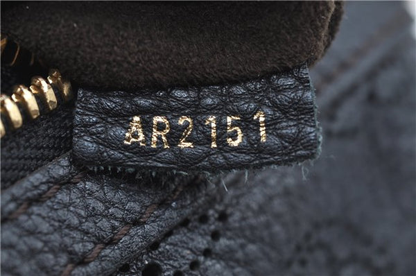 Auth Louis Vuitton Mahina Galatea PM Shoulder Tote Bag Black M93814 LV J0935