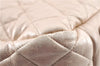 Authentic Chanel Coco Cocoon Matelasse Leather Hand Bag Purse Beige CC J0936