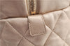 Authentic Chanel Coco Cocoon Matelasse Leather Hand Bag Purse Beige CC J0936