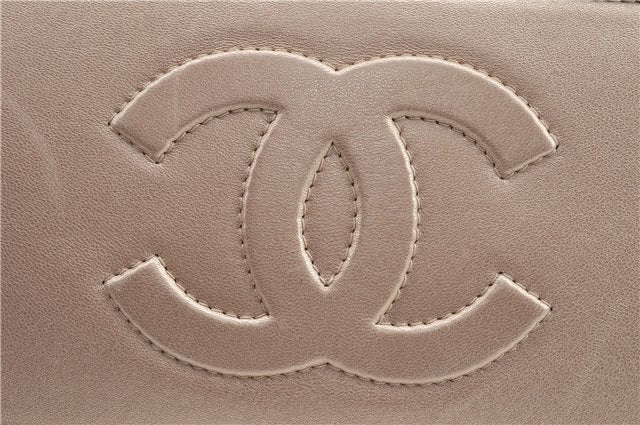 Authentic Chanel Coco Cocoon Matelasse Leather Hand Bag Purse Beige CC J0936