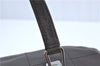 Authentic CHANEL Chocolate Bar Caviar Skin CC Logo Hand Boston Bag Brown J0941