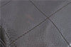 Authentic CHANEL Chocolate Bar Caviar Skin CC Logo Hand Boston Bag Brown J0941