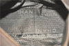 Authentic CHANEL Chocolate Bar Caviar Skin CC Logo Hand Boston Bag Brown J0941