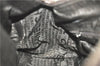 Authentic CHANEL Chocolate Bar Caviar Skin CC Logo Hand Boston Bag Brown J0941