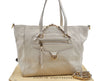 Auth Louis Vuitton Monogram Empreinte Lumineuse PM Tote Bag M93411 White J0943