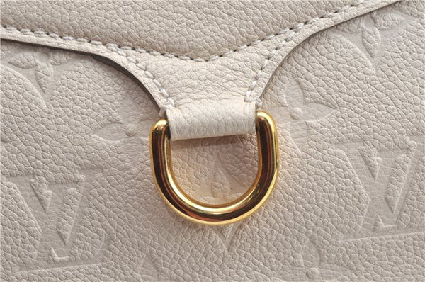 Auth Louis Vuitton Monogram Empreinte Lumineuse PM Tote Bag M93411 White J0943