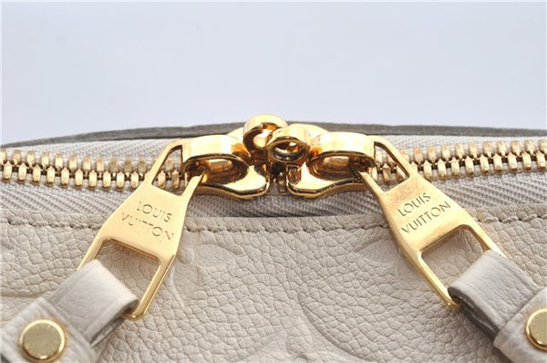 Auth Louis Vuitton Monogram Empreinte Lumineuse PM Tote Bag M93411 White J0943