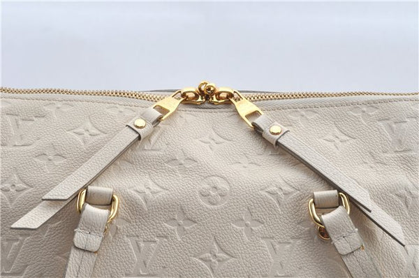 Auth Louis Vuitton Monogram Empreinte Lumineuse PM Tote Bag M93411 White J0943