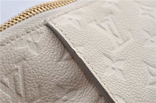 Auth Louis Vuitton Monogram Empreinte Lumineuse PM Tote Bag M93411 White J0943