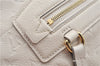 Auth Louis Vuitton Monogram Empreinte Lumineuse PM Tote Bag M93411 White J0943