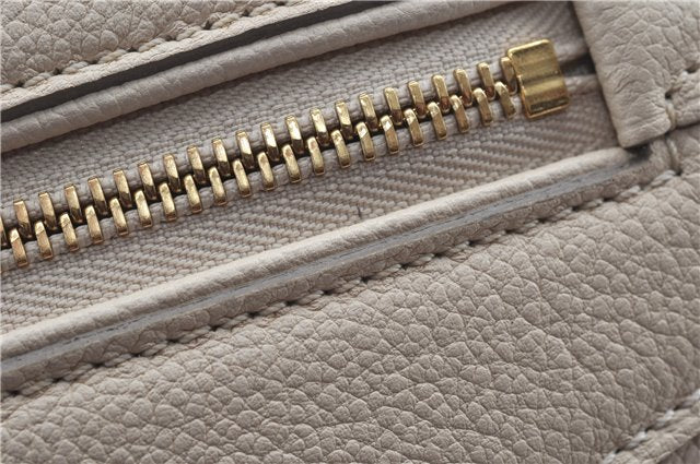 Auth Louis Vuitton Monogram Empreinte Lumineuse PM Tote Bag M93411 White J0943