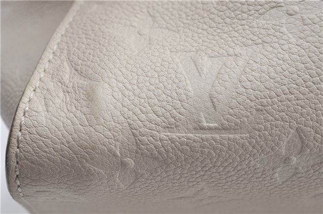 Auth Louis Vuitton Monogram Empreinte Lumineuse PM Tote Bag M93411 White J0943