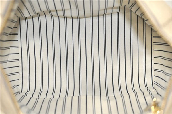 Auth Louis Vuitton Monogram Empreinte Lumineuse PM Tote Bag M93411 White J0943