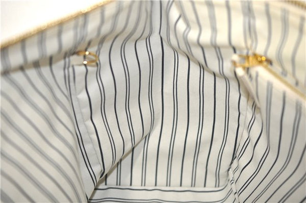 Auth Louis Vuitton Monogram Empreinte Lumineuse PM Tote Bag M93411 White J0943