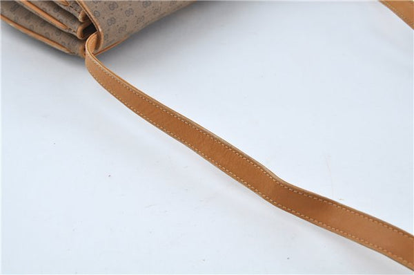 Authentic GUCCI Micro GG PVC Leather Shoulder Cross Body Bag Brown Beige J0948