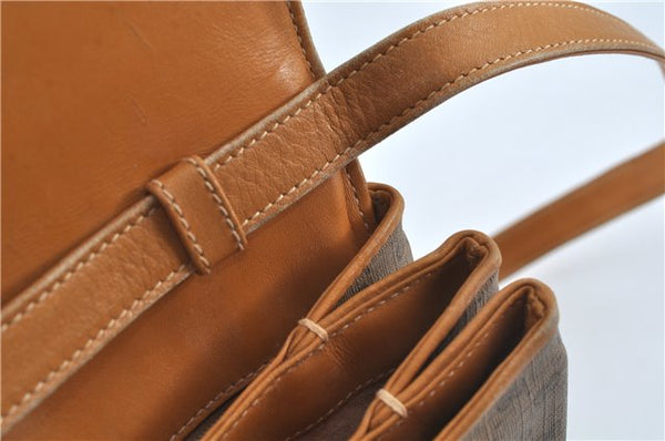 Authentic GUCCI Micro GG PVC Leather Shoulder Cross Body Bag Brown Beige J0948