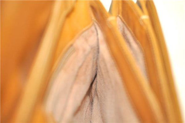 Authentic GUCCI Micro GG PVC Leather Shoulder Cross Body Bag Brown Beige J0948