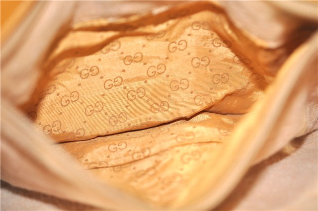 Authentic GUCCI Micro GG PVC Leather Shoulder Cross Body Bag Brown Beige J0948