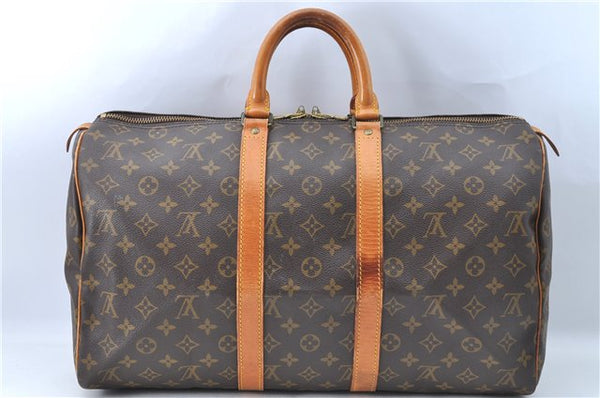 Authentic Louis Vuitton Monogram Keepall 45 Travel Boston Bag M41428 LV J0949