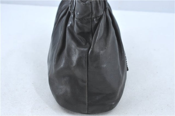 Authentic GUCCI Heart Crest 2Way Shoulder Hand Bag Leather 212994 Black J0950