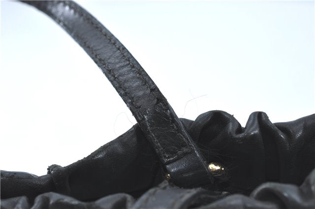 Authentic GUCCI Heart Crest 2Way Shoulder Hand Bag Leather 212994 Black J0950