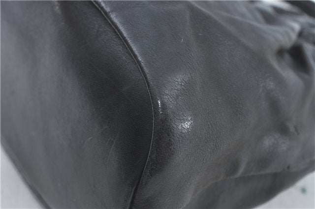 Authentic GUCCI Heart Crest 2Way Shoulder Hand Bag Leather 212994 Black J0950