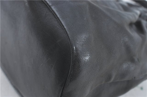 Authentic GUCCI Heart Crest 2Way Shoulder Hand Bag Leather 212994 Black J0950