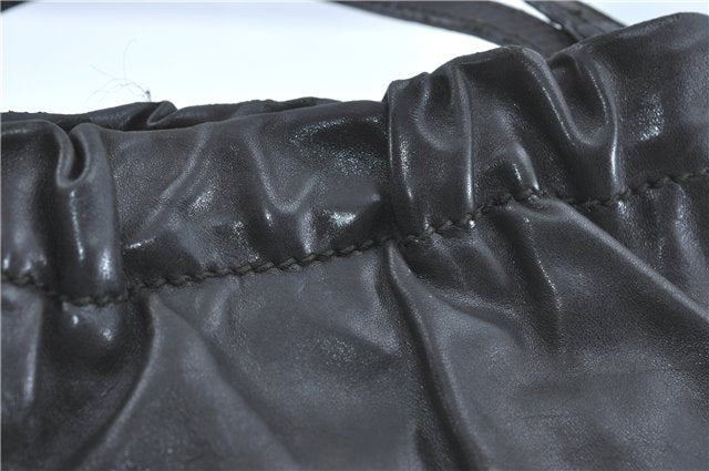 Authentic GUCCI Heart Crest 2Way Shoulder Hand Bag Leather 212994 Black J0950