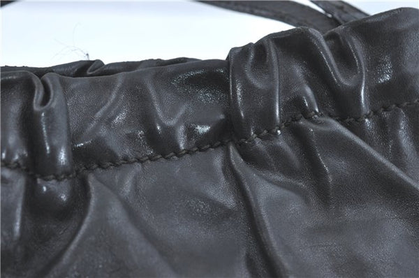 Authentic GUCCI Heart Crest 2Way Shoulder Hand Bag Leather 212994 Black J0950