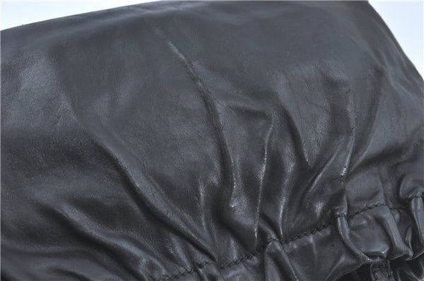 Authentic GUCCI Heart Crest 2Way Shoulder Hand Bag Leather 212994 Black J0950