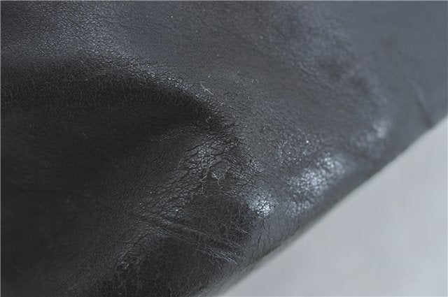 Authentic GUCCI Heart Crest 2Way Shoulder Hand Bag Leather 212994 Black J0950