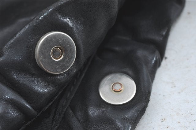 Authentic GUCCI Heart Crest 2Way Shoulder Hand Bag Leather 212994 Black J0950