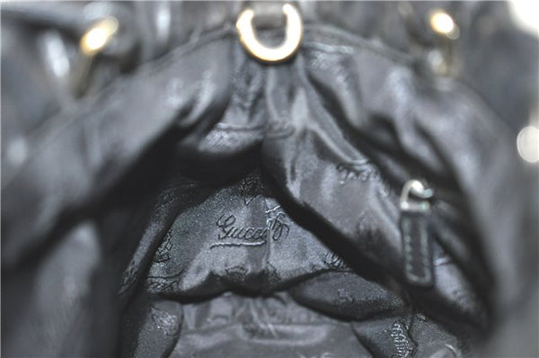 Authentic GUCCI Heart Crest 2Way Shoulder Hand Bag Leather 212994 Black J0950