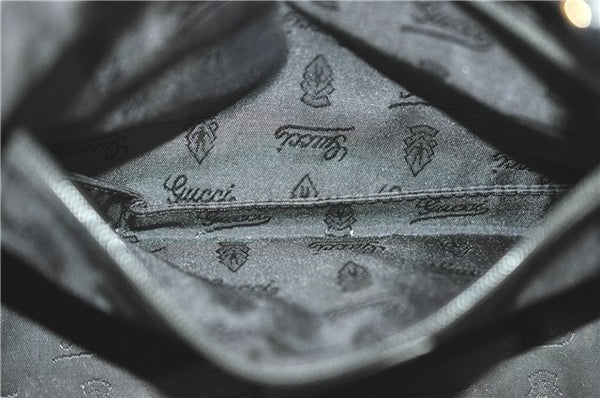 Authentic GUCCI Heart Crest 2Way Shoulder Hand Bag Leather 212994 Black J0950