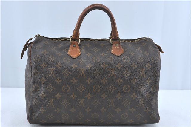 Authentic Louis Vuitton Monogram Speedy 35 Hand Boston Bag M41524 LV J0956