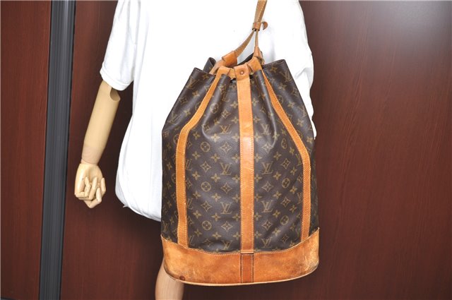 Authentic Louis Vuitton Monogram Randonnee GM Shoulder Bag M42244 LV J0959