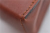 Authentic Ferragamo Gancini Bag Charm Leather Brown SF Box J0973