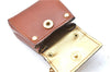 Authentic Ferragamo Gancini Bag Charm Leather Brown SF Box J0973