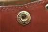 Authentic Ferragamo Gancini Bag Charm Leather Brown SF Box J0973